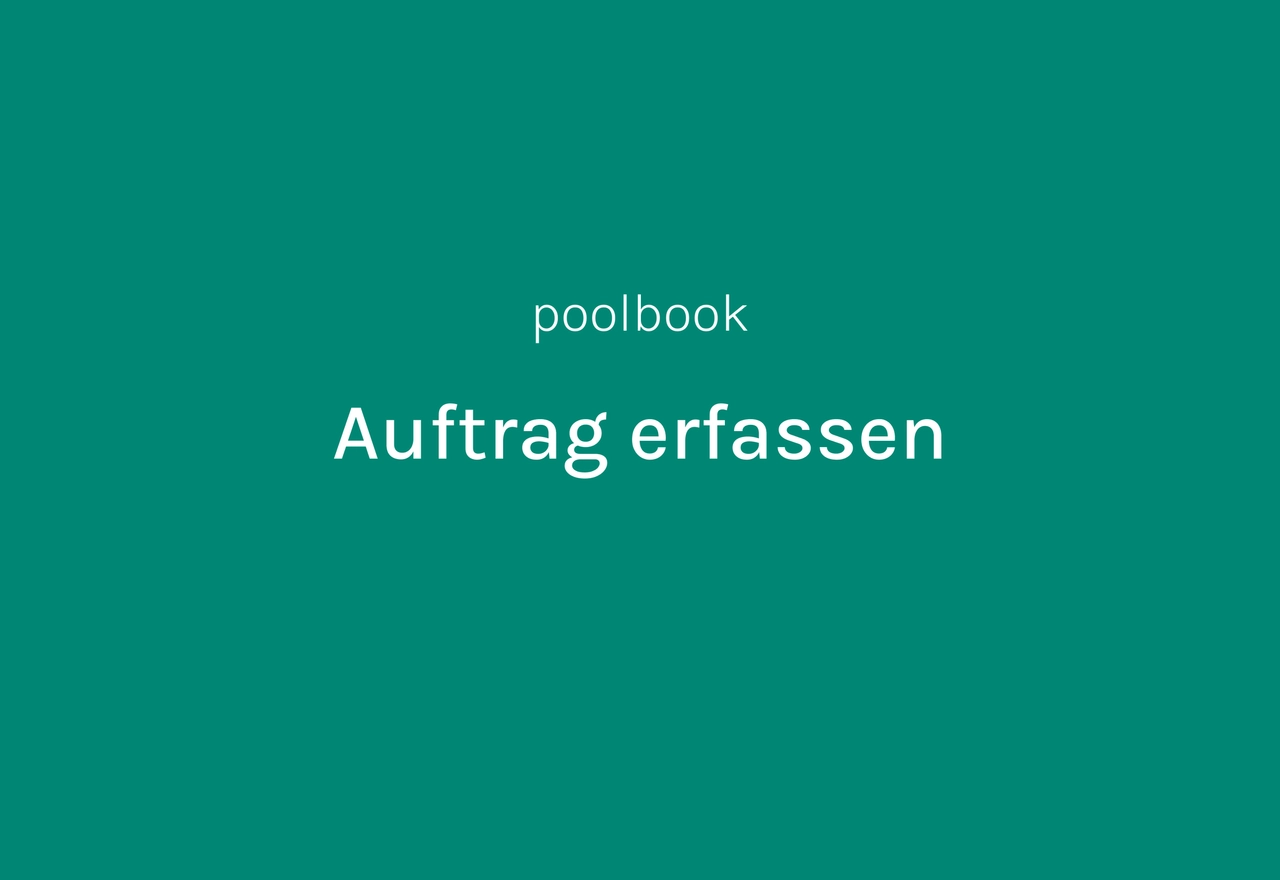01.1 Poolbook Anlieferung erfassen